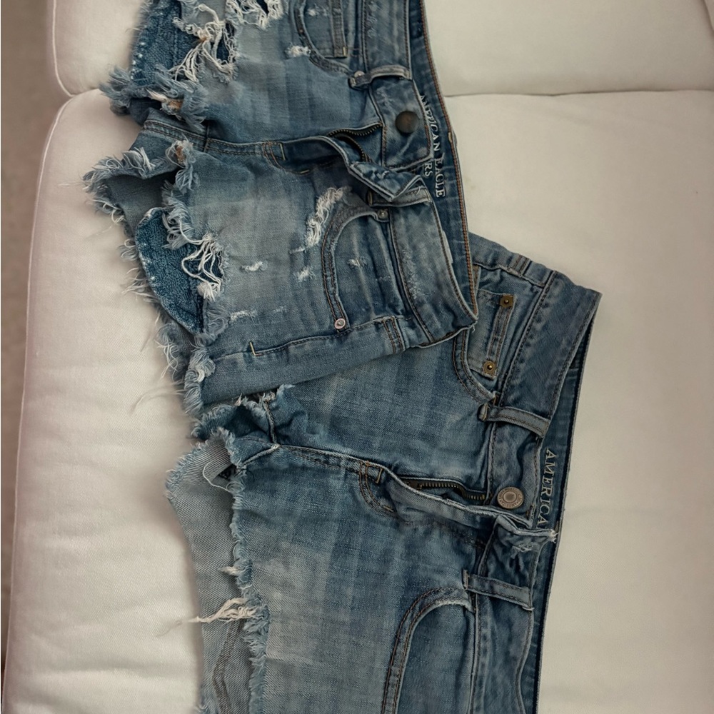 2 Pairs of American Eagle Outfitters Light Blue Ripped Denim Shorts